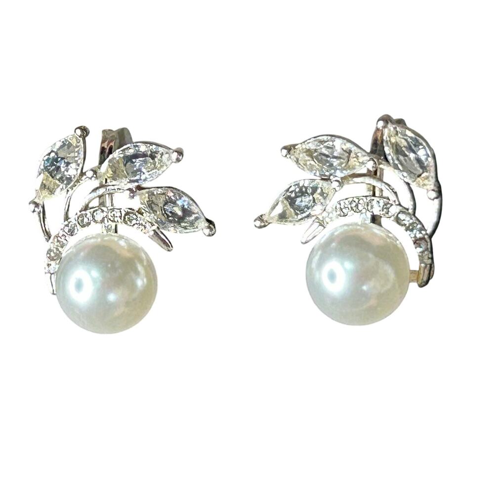 Vintage Bridal Clip On TJG Earrings